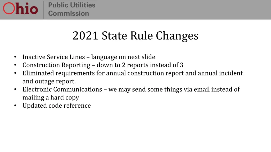 2021 state rule changes