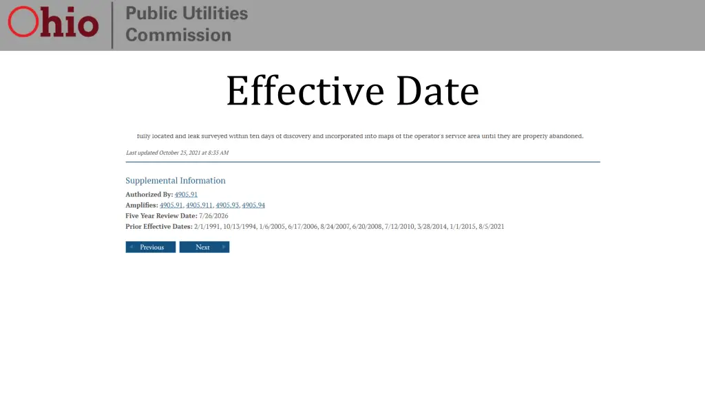 effective date 2