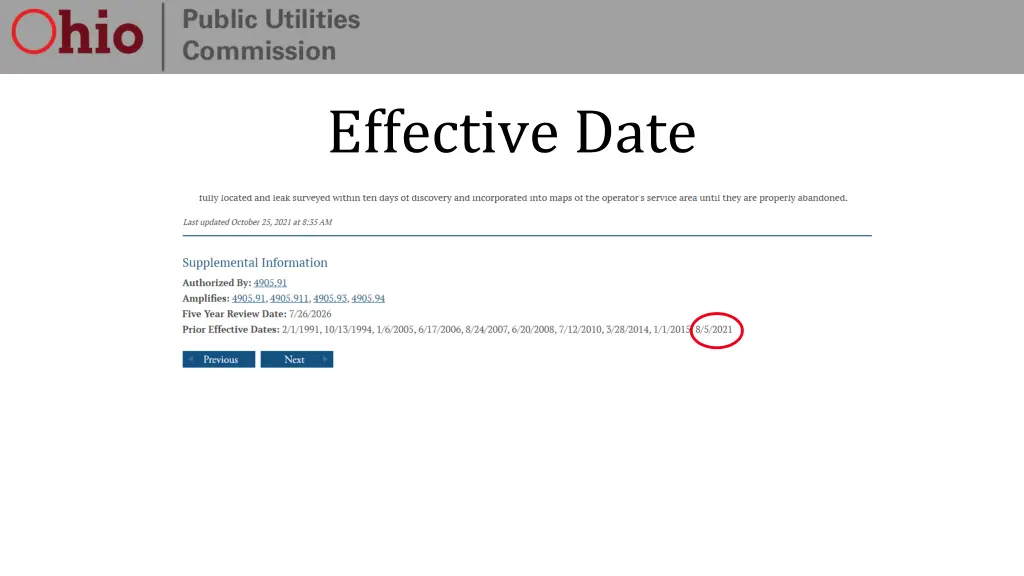 effective date 3