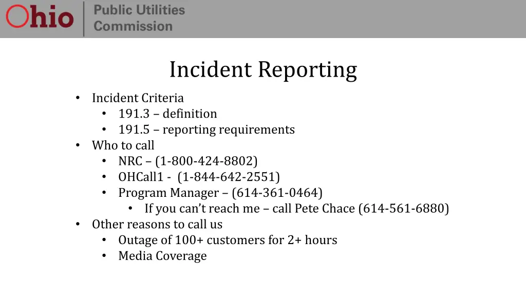 incident reporting