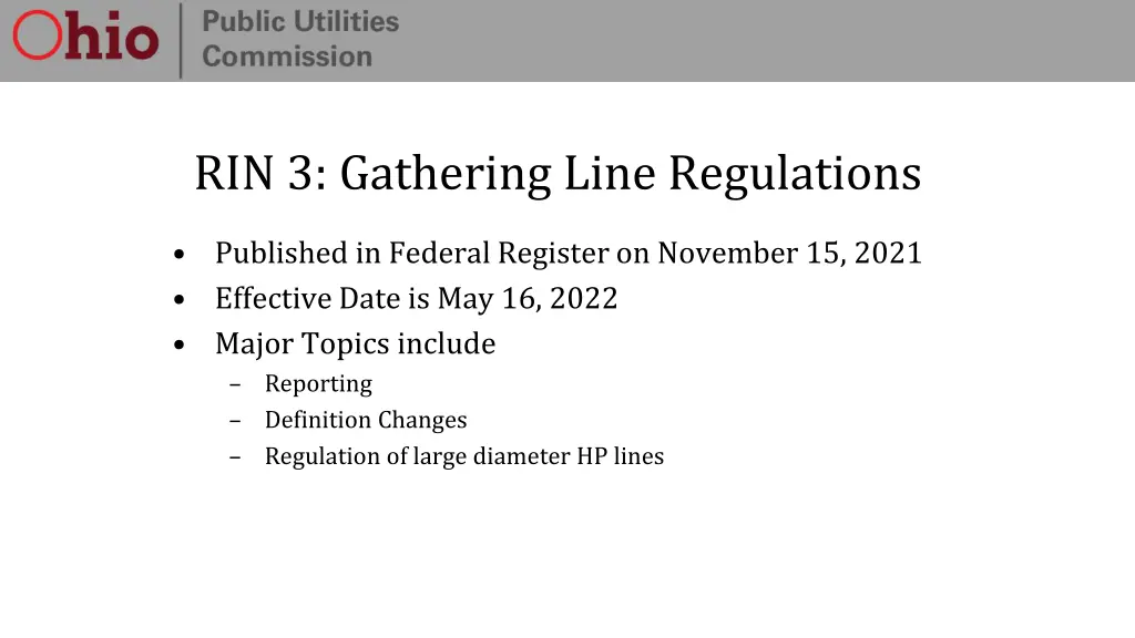 rin 3 gathering line regulations