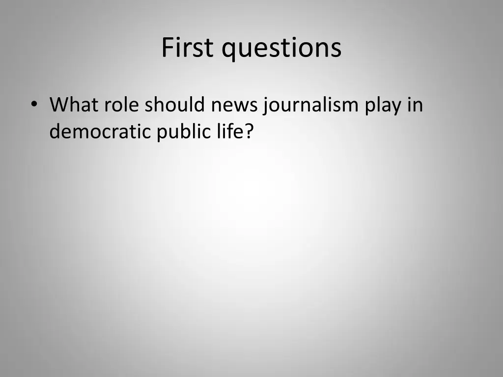 first questions 1
