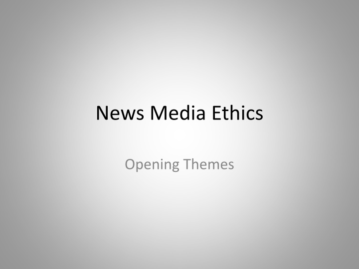 news media ethics