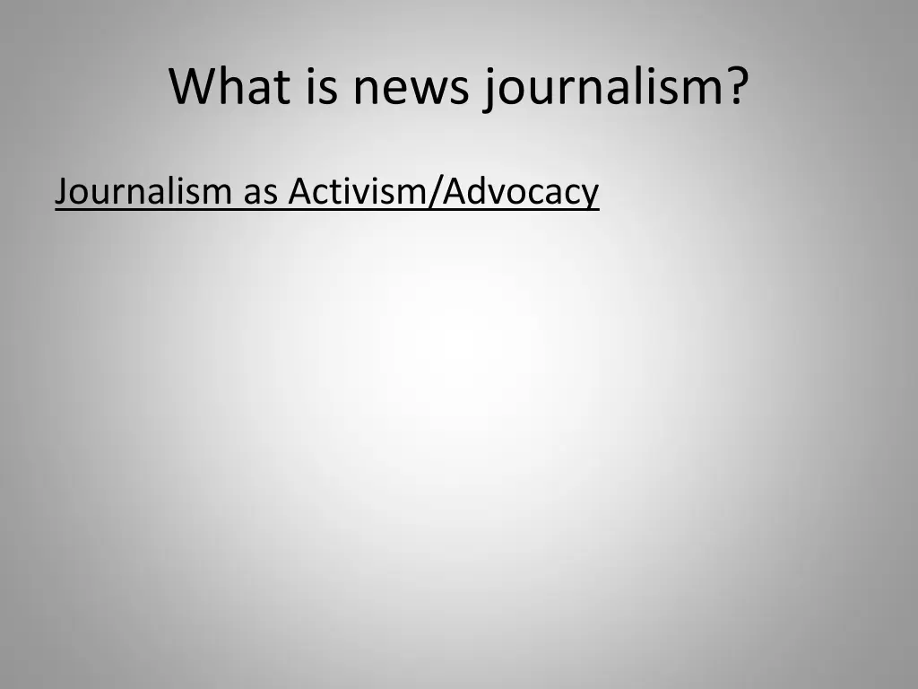 what is news journalism 12