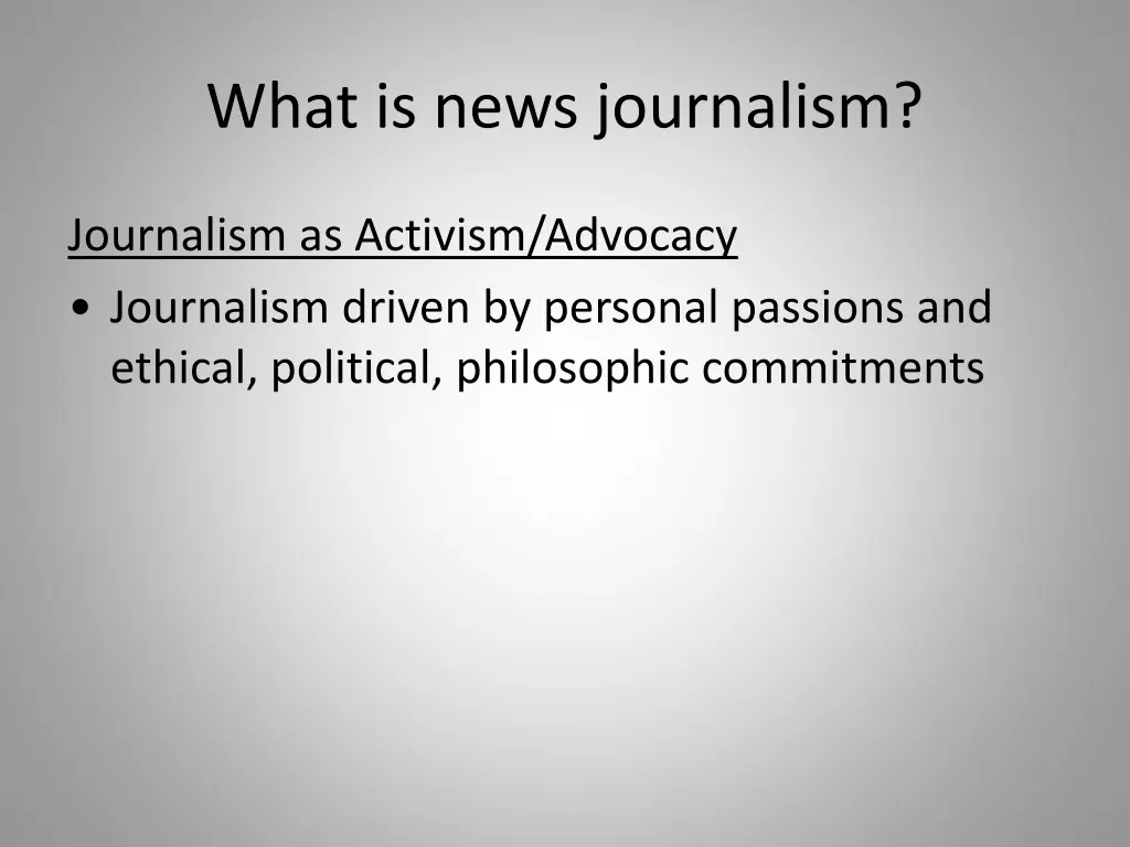 what is news journalism 13