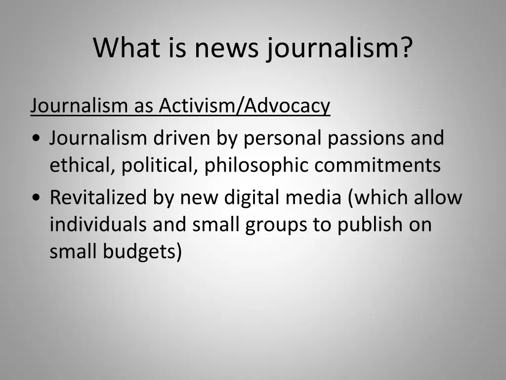 what is news journalism 14