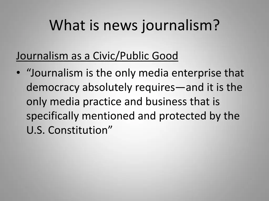 what is news journalism 2