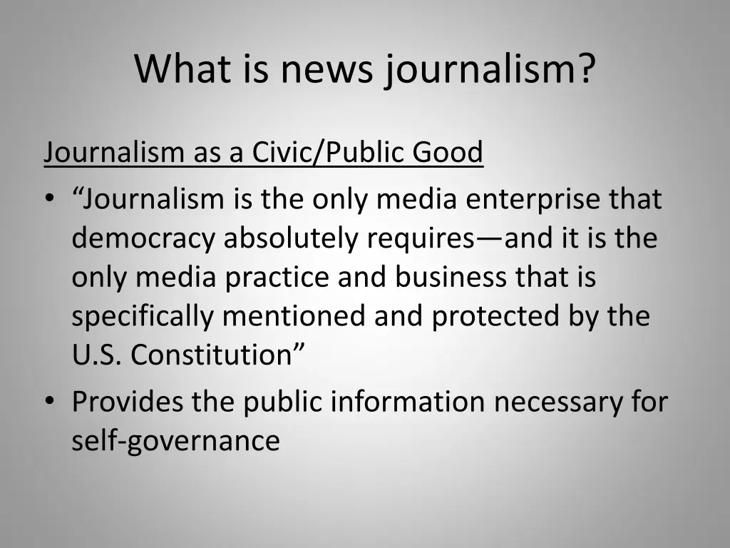 what is news journalism 3