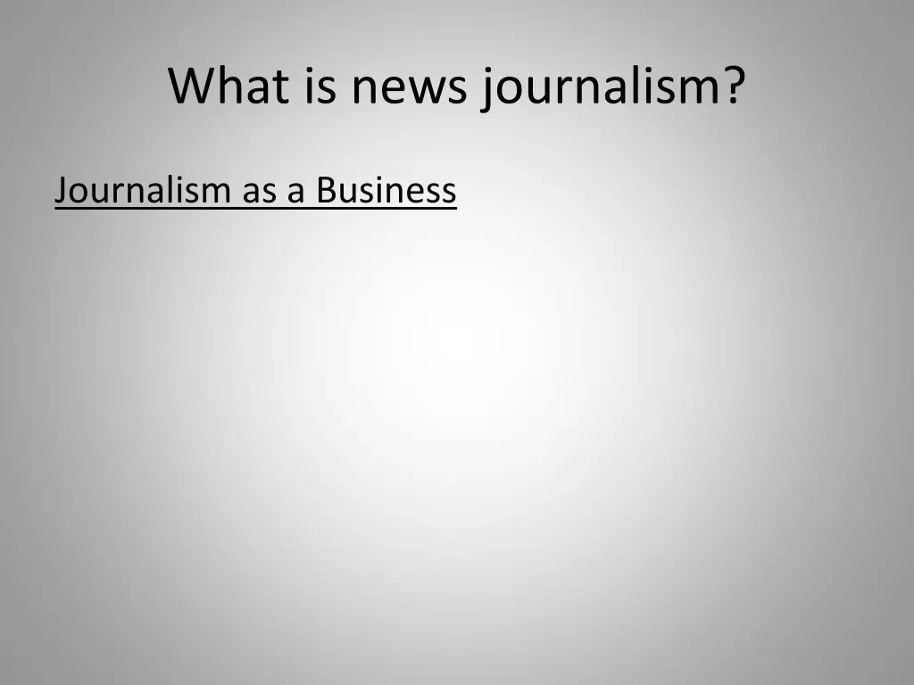 what is news journalism 5