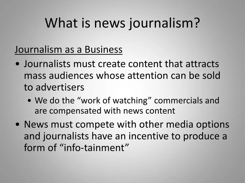 what is news journalism 8