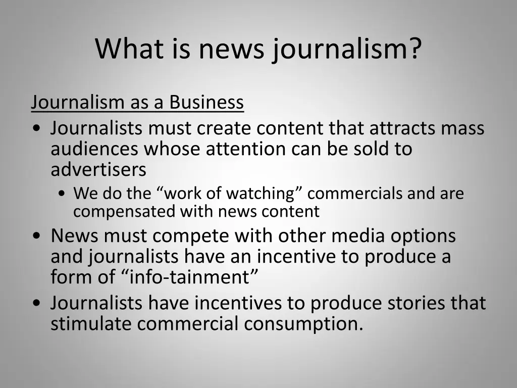 what is news journalism 9