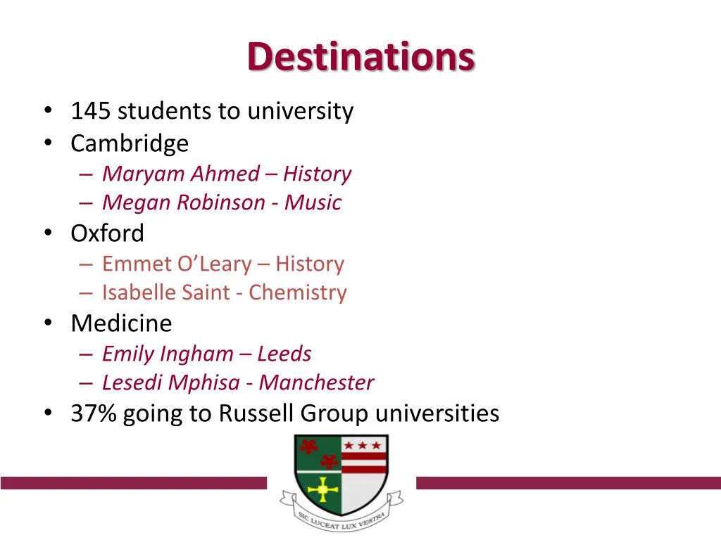 destinations