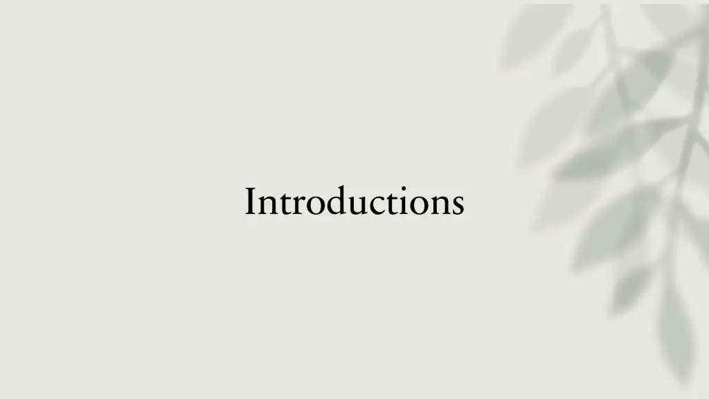 introductions