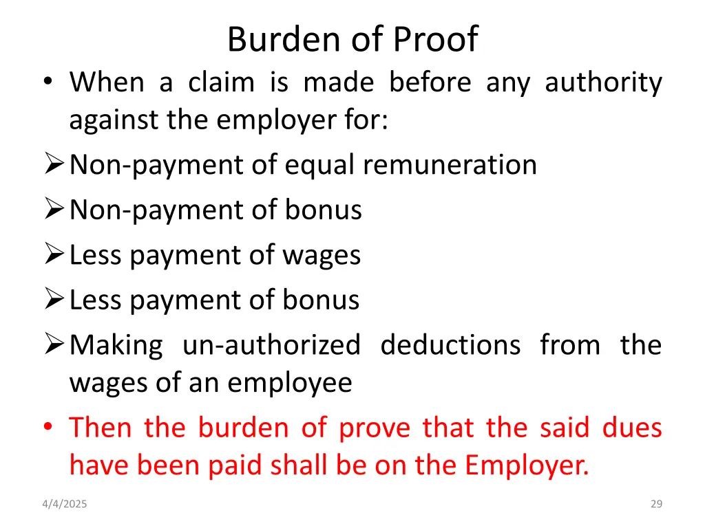 burden of proof