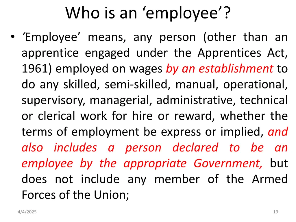 who is an employee employee means any person