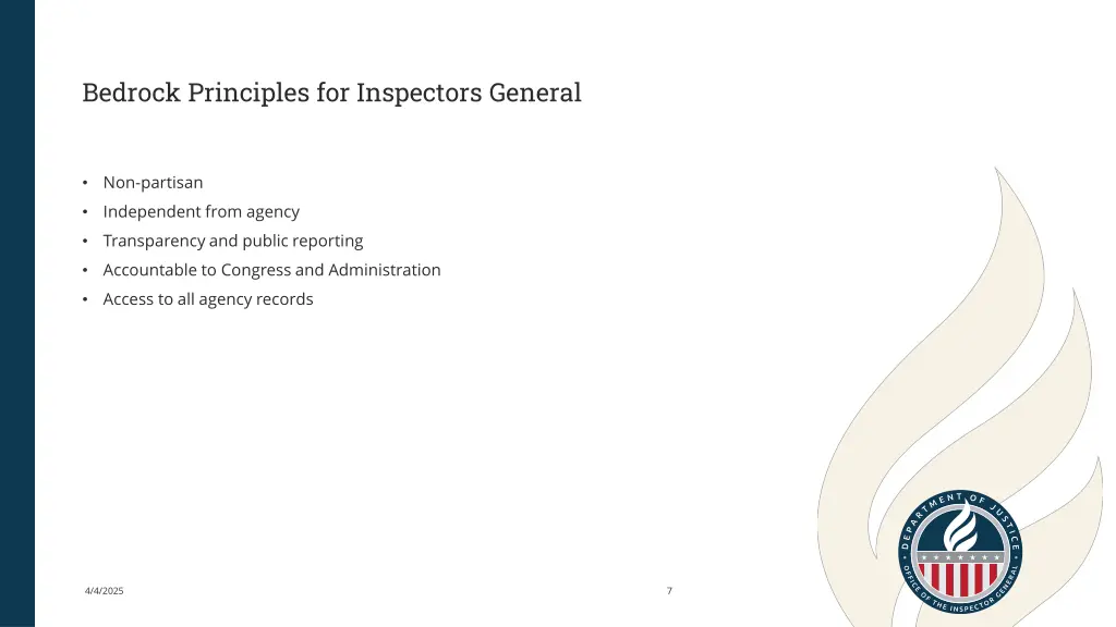 bedrock principles for inspectors general