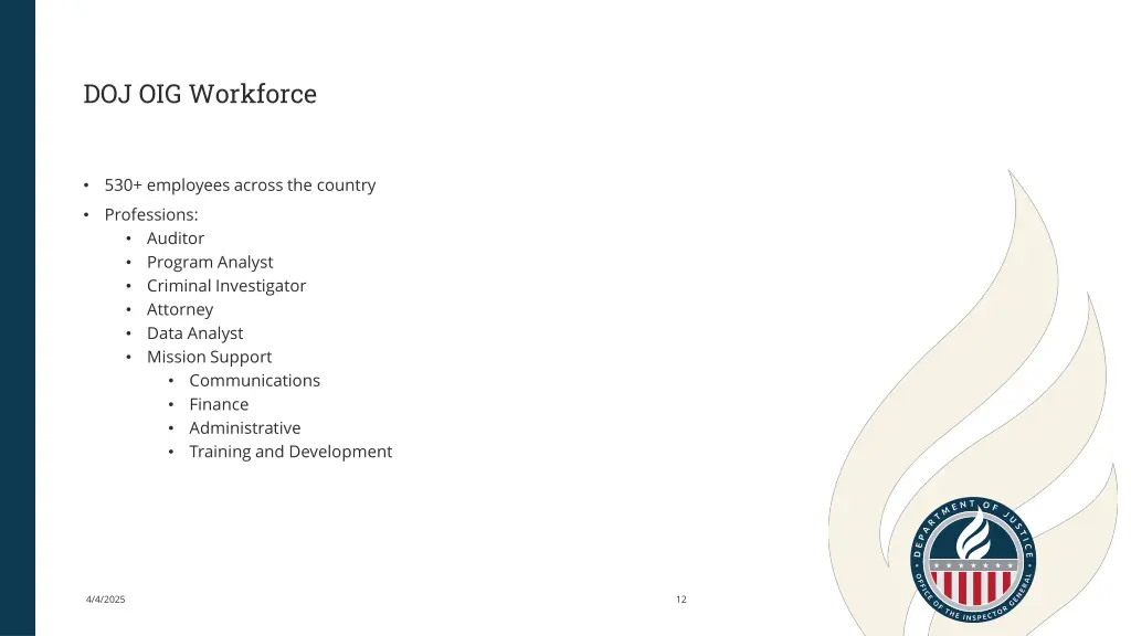 doj oig workforce