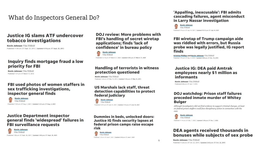 what do inspectors general do 2