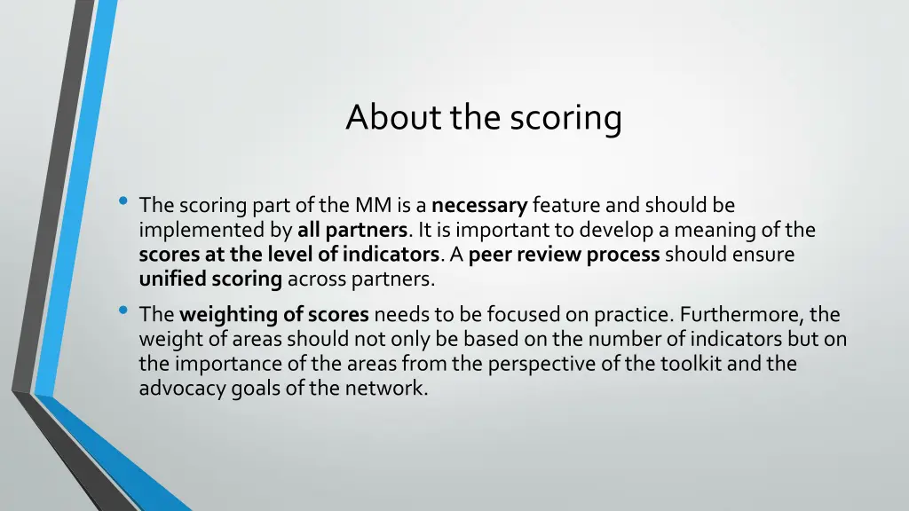 about the scoring
