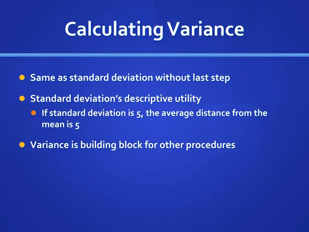 calculating variance