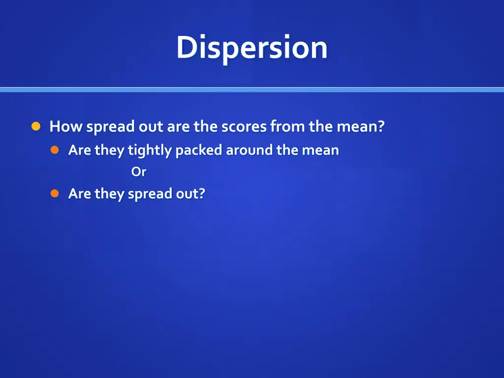 dispersion