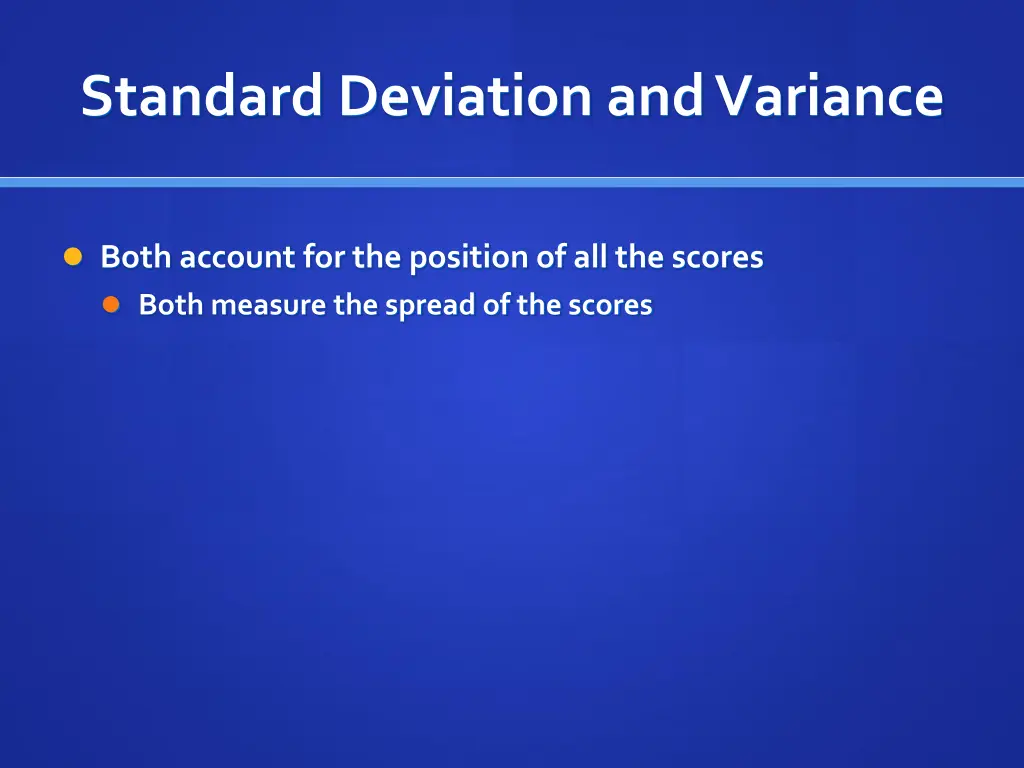 standard deviation and variance