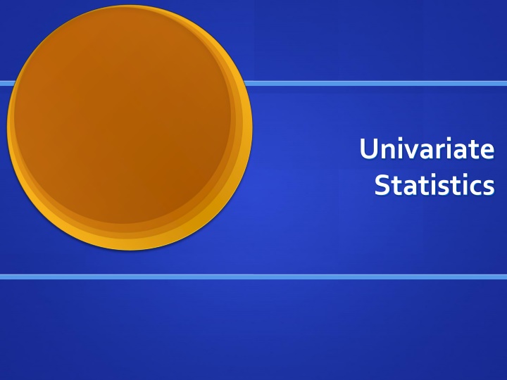univariate statistics