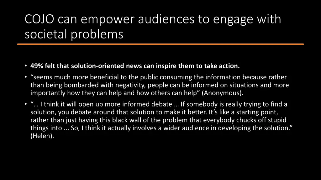 cojo can empower audiences to engage with