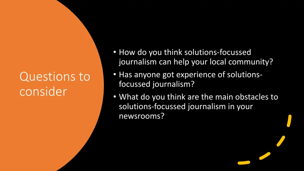 how do you think solutions focussed journalism