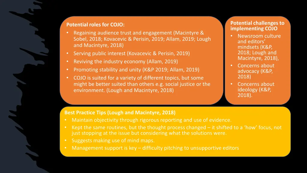 potential challenges to implementing cojo