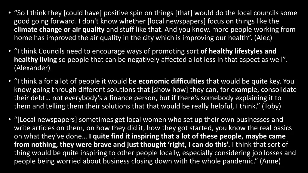 so i think they could have positive spin