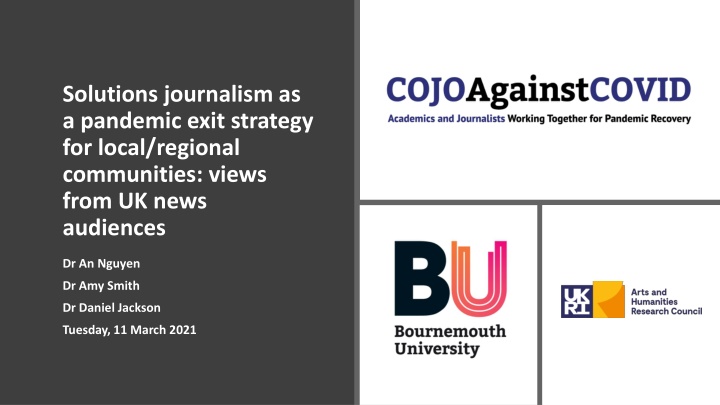 solutions journalism as a pandemic exit strategy