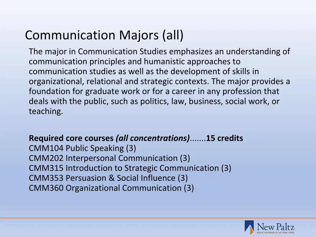 communication majors all the major
