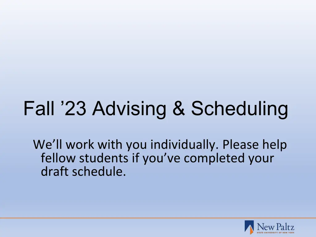 fall 23 advising scheduling