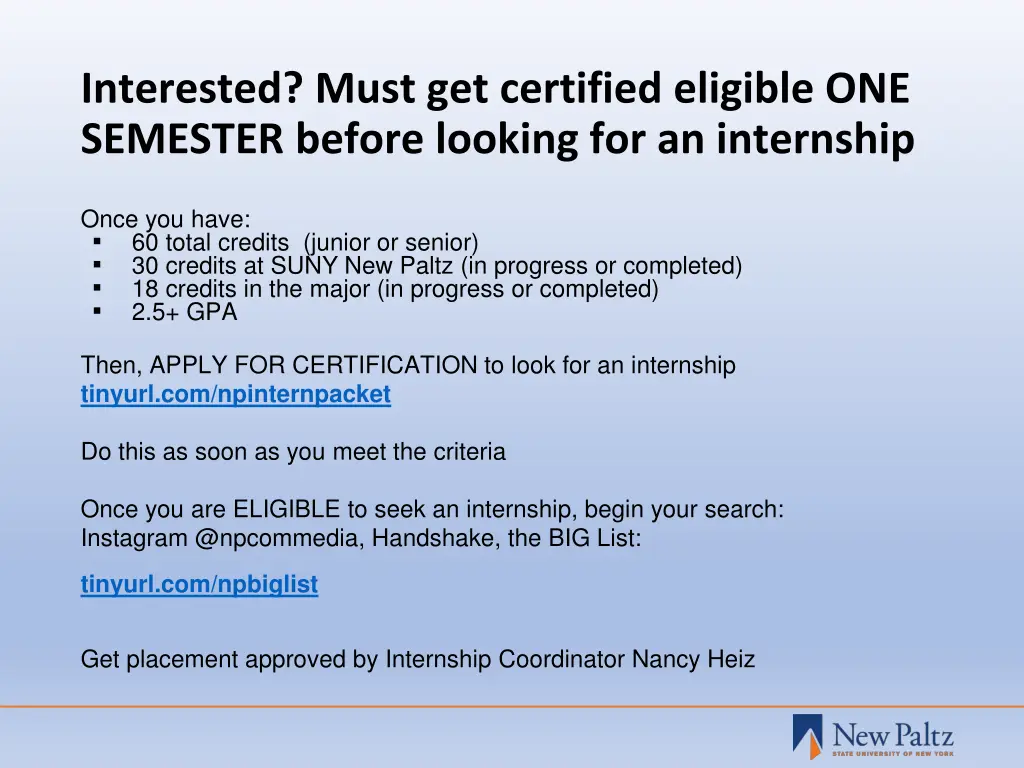 interested must get certified eligible