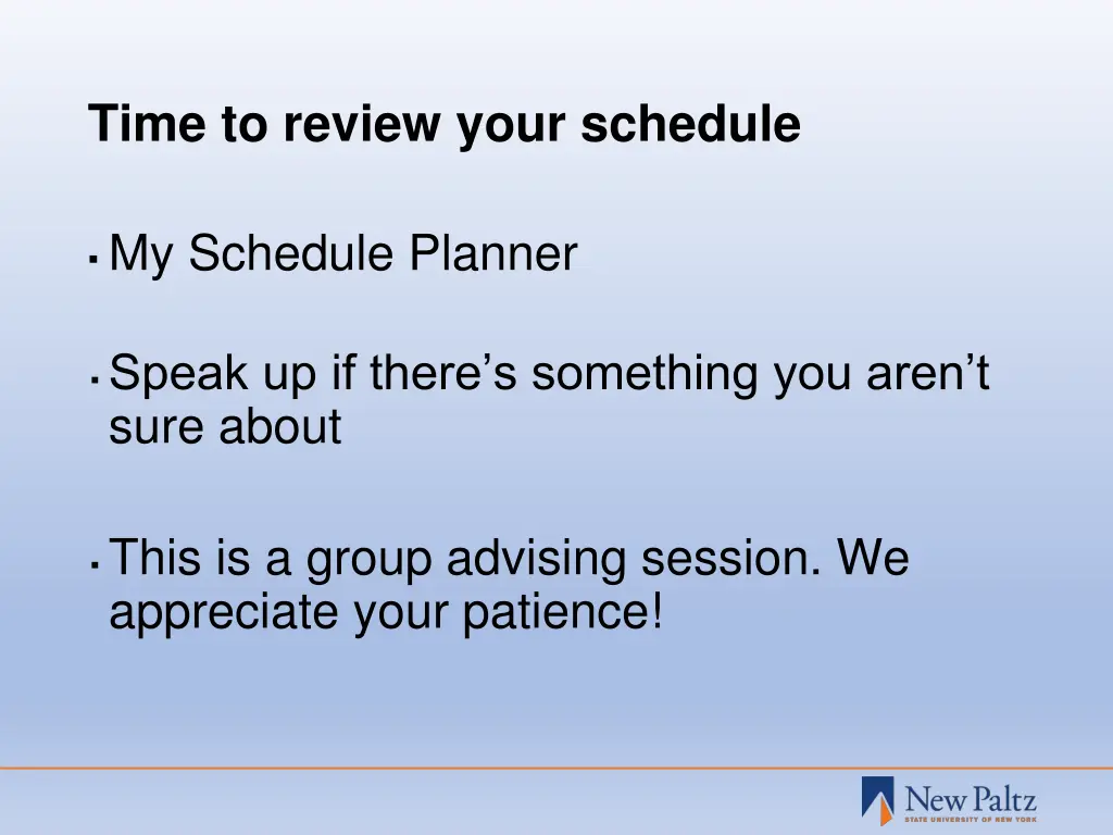 time to review your schedule