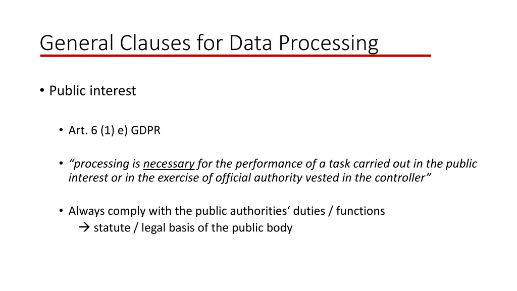 general clauses for data processing 1