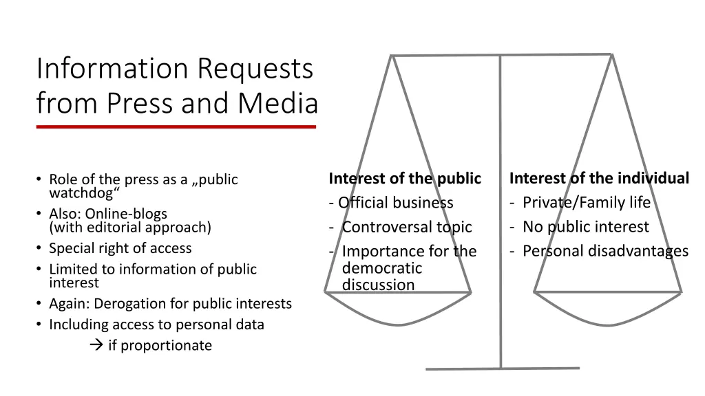 information requests from press and media