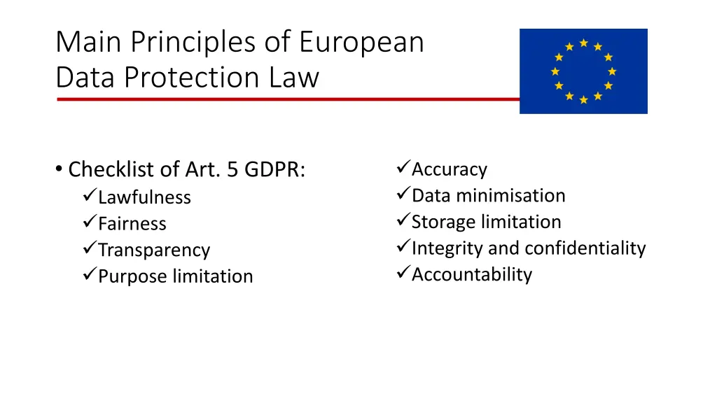 main principles of european data protection law