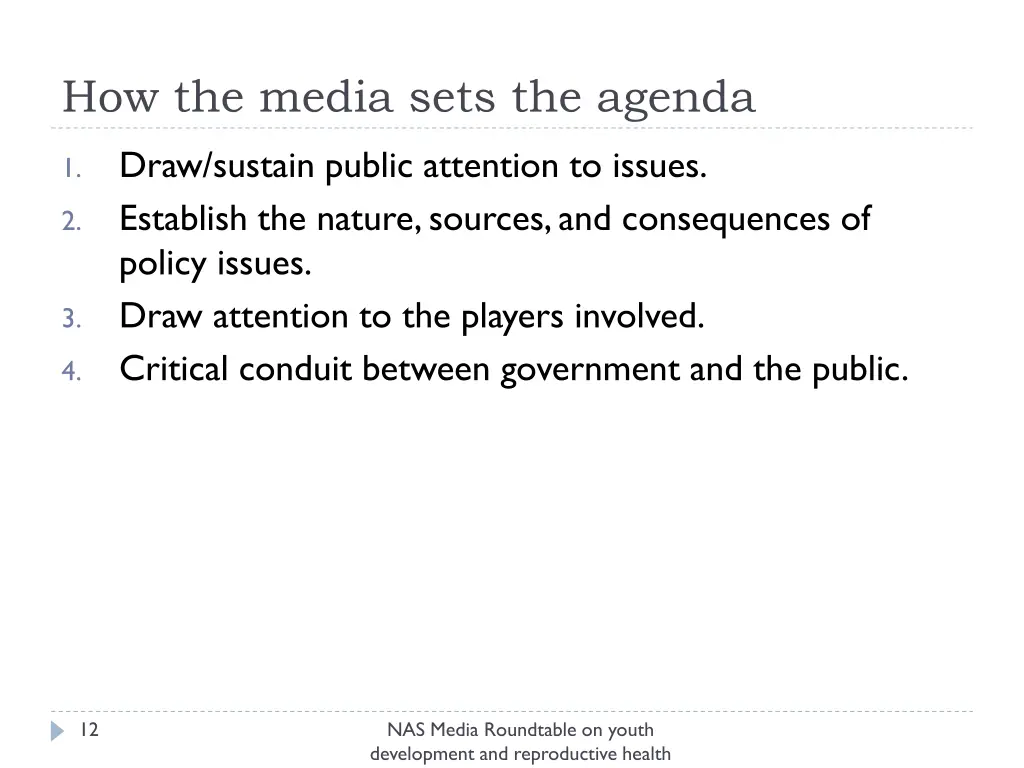 how the media sets the agenda 1