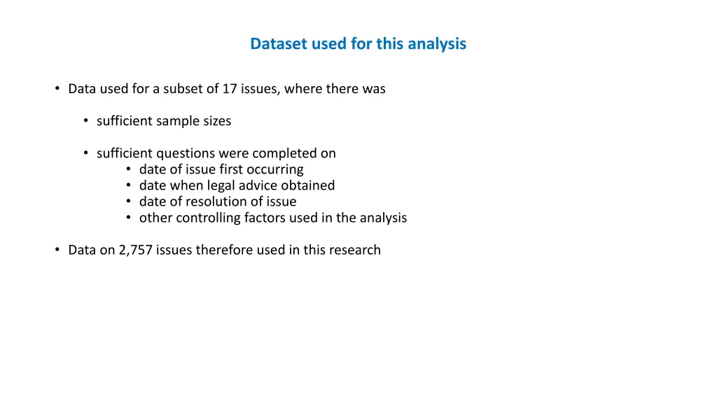 dataset used for this analysis