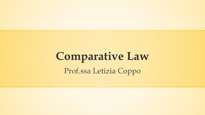 comparative law prof ssa letizia coppo