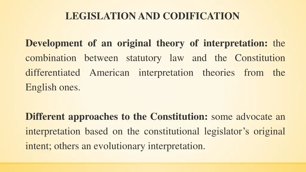 legislation and codification 1