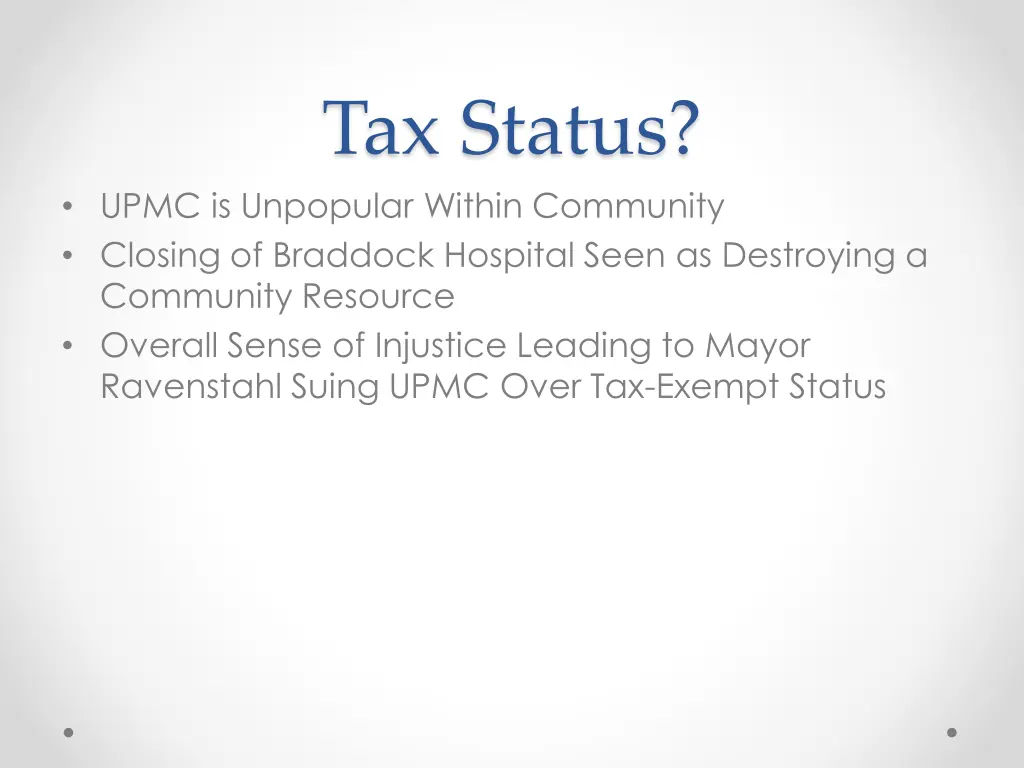tax status 1