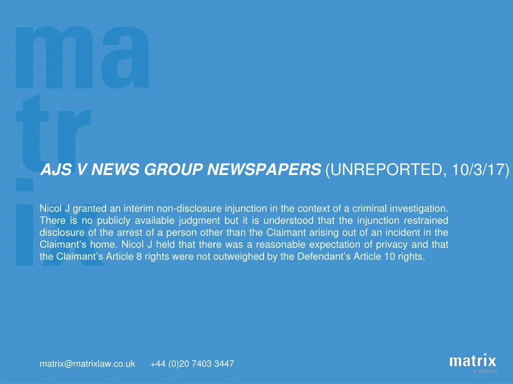 ajs v news group newspapers unreported 10 3 17