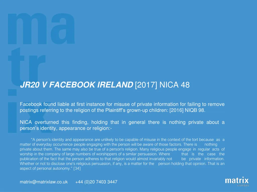 jr20 v facebook ireland 2017 nica 48