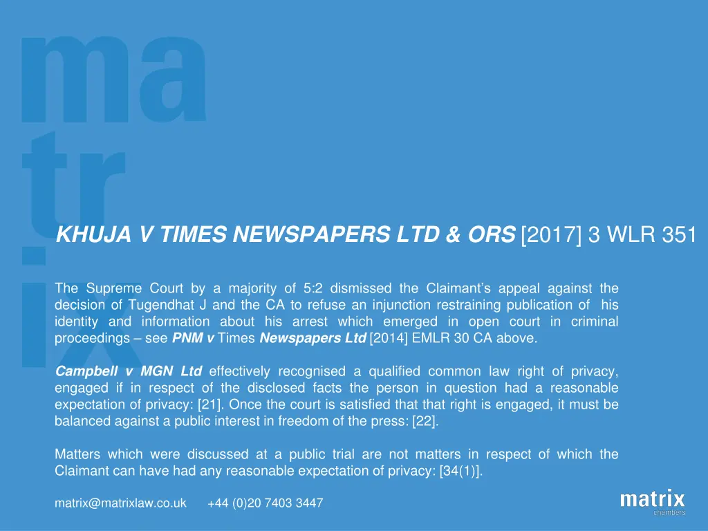 khuja v times newspapers ltd ors 2017 3 wlr 351