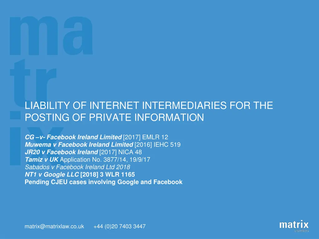 liability of internet intermediaries