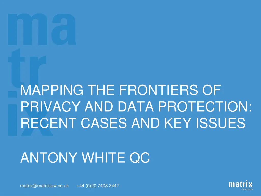 mapping the frontiers of privacy and data 1