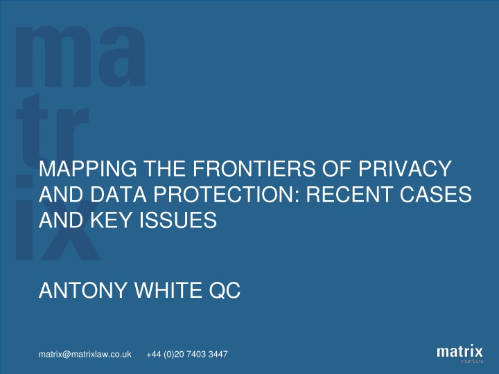 mapping the frontiers of privacy and data